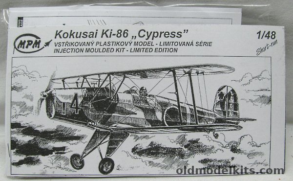 MPM 1/48 Kokusai Ki-86 Cypress - Bagged plastic model kit